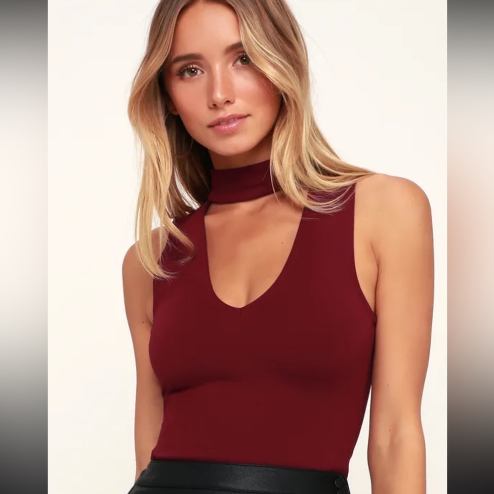 Powerhouse Burgundy Bodysuit